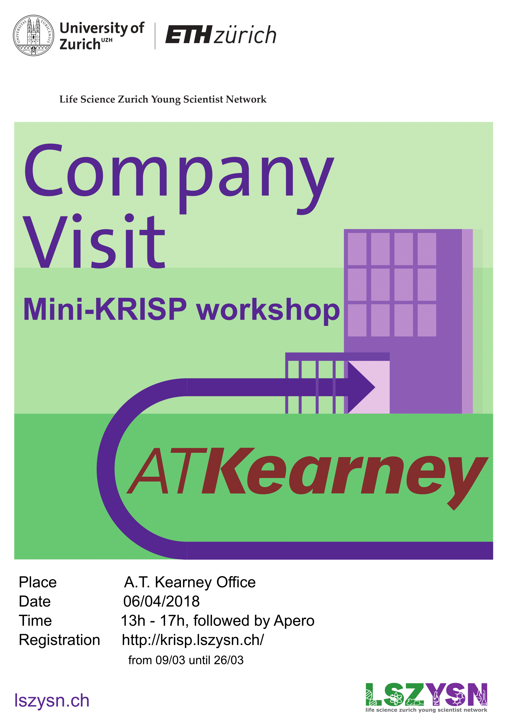 Poster for Mini-KRISP workshop at A.T. Kearney